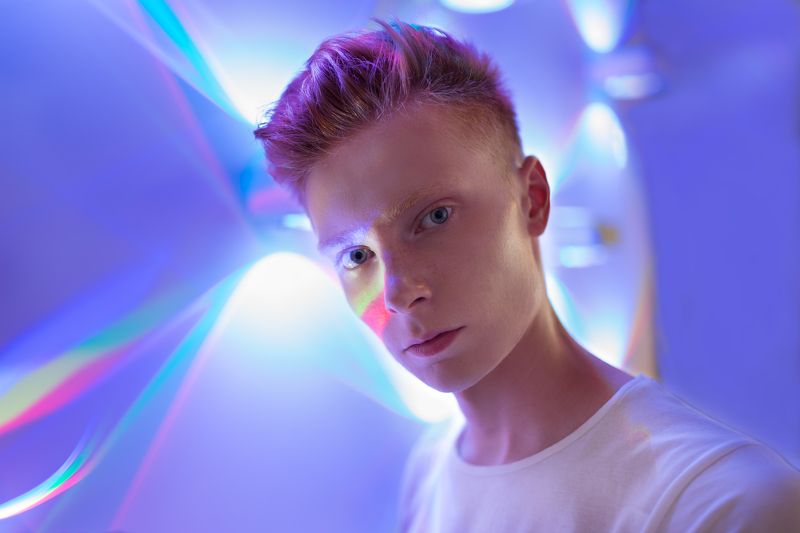 portrait man light sony sigma fashion neon Man in lightphoto preview