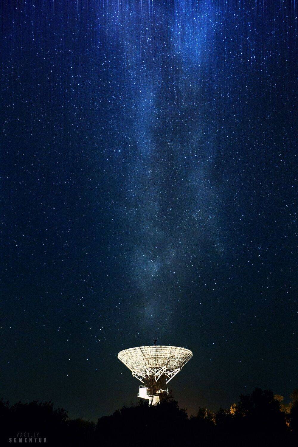 крым, млечный путь, звёзды, радиотелескоп, ночь, Семенюк Василий