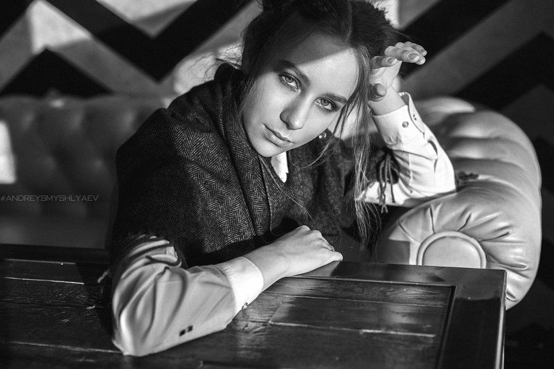 девушка, портрет, смышляев, дневной свет, черно- белое, girl, bw. daylight, blackandwite, smyshlyaev Polinaphoto preview