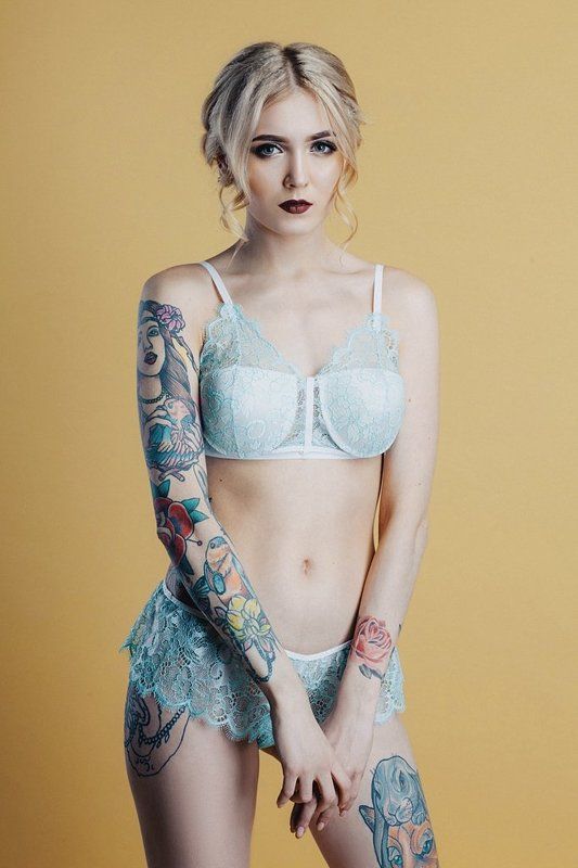 portrait, портрет, lingerie, tattoo, studio Nadyaphoto preview