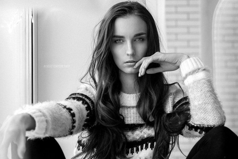 девушка, портрет, смышляев, дневной свет, черно- белое, girl, bw. daylight, blackandwite, smyshlyaev Елизаветаphoto preview