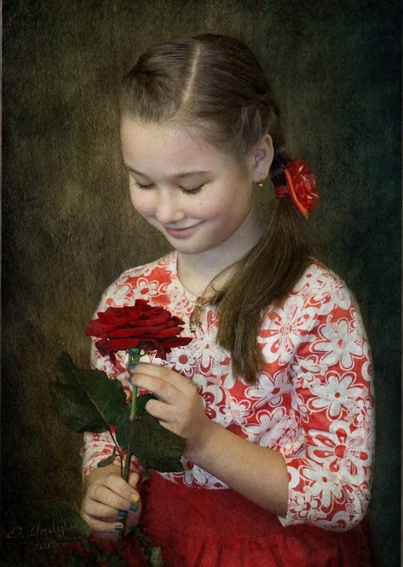 Girl with a rosephoto preview