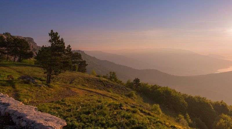 горы, утро, рассвет Майское утроphoto preview