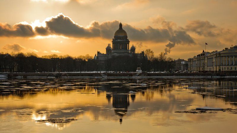 санкт, петербург, александр, алексеев, город, питер, нева, утро, исаакиевский, собор Утром... Неваphoto preview