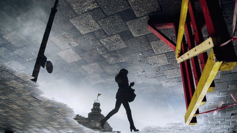 Лужи, Отражения, Пейзаж Время отраженийphoto preview