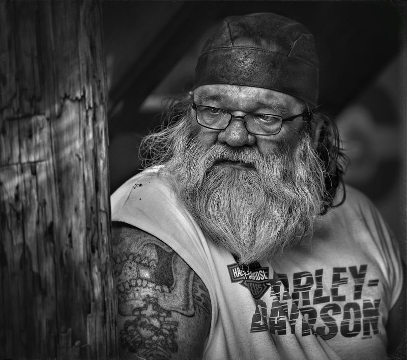 Портрет, лица, жанровый портрет, Roman Mordashev photography, Черно белая фотография Санта летом…photo preview