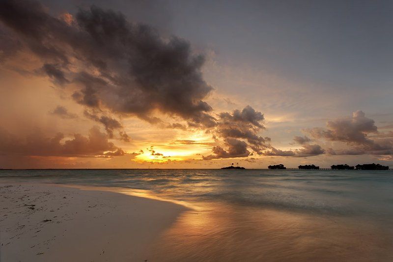 мальдивы, остров, закат Остров Ланканфинолуphoto preview