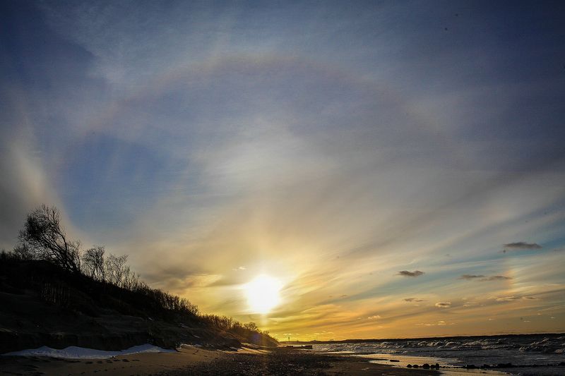 гало, балтийское море, море, пляж, небо Гало на балтийском мореphoto preview