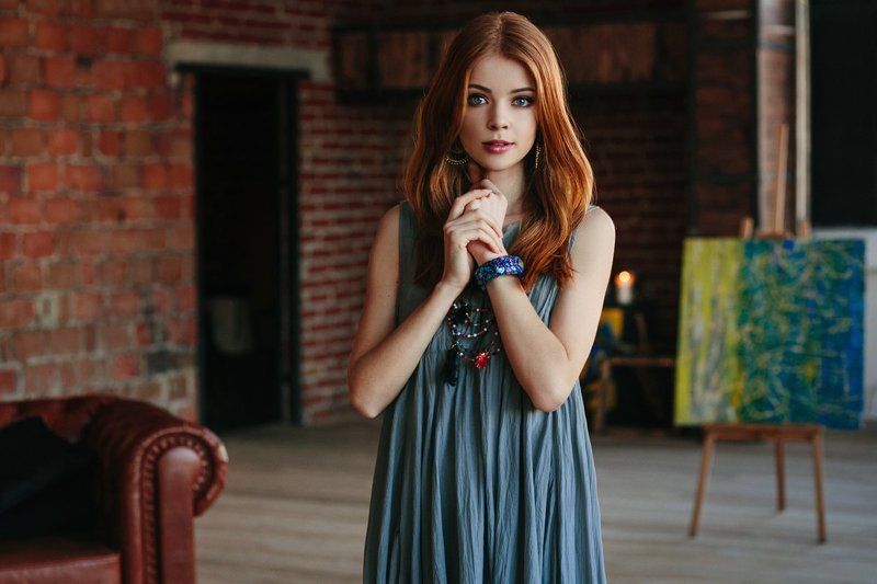 girl, studio, beauty,red, boho,young, white, pretty Сашаphoto preview