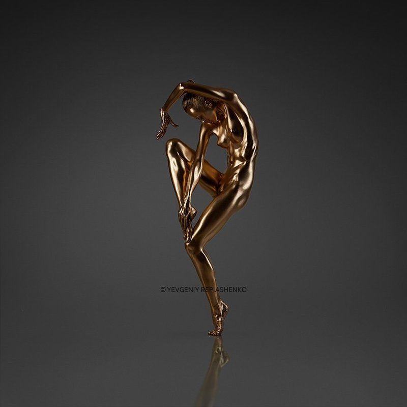 spirit, fine art, ballet, балет, гимнастика, гимнаст, хореография, ballerina, балерина, dance, танец, скульптура, dancer, танцор, repiashenko, yevgeniy repiashenko, репяшенко, евгений репяшенко, painting, bodyart, бодиарт, gold, золото, металл photo preview