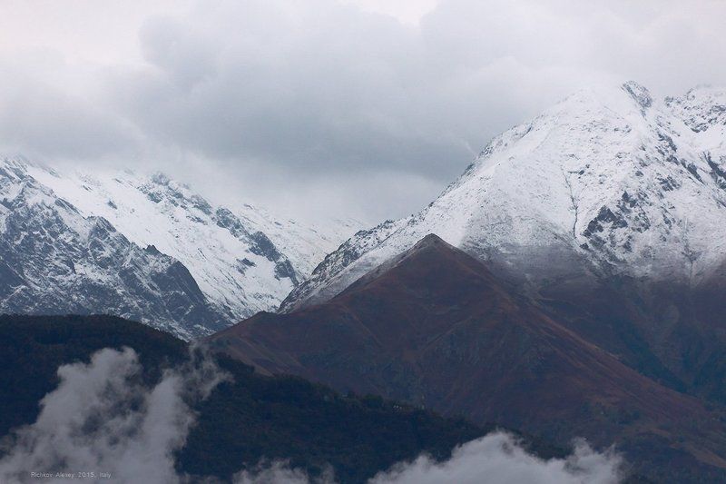 Италия, Альпы, горы, снег, осень, первый снег, Альпыphoto preview