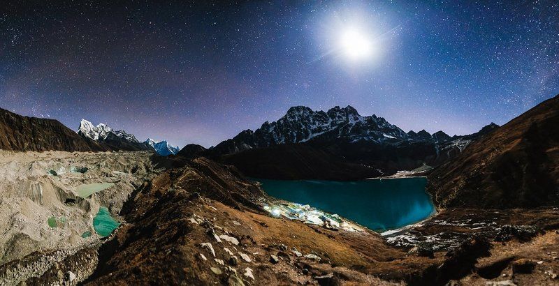 ночь, звезды, пейзаж, непал, горы Звёздные ночи Непалаphoto preview