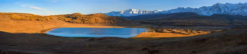 закат, озеро джангысколь, урочище ештыкель, горный алтай, республика алтай, кош-агачский район Pro театр теней и отражений на озере Джангыскольphoto preview