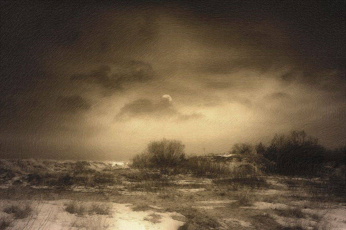 Луна в облаке.. Автор: Viktor , Viktor