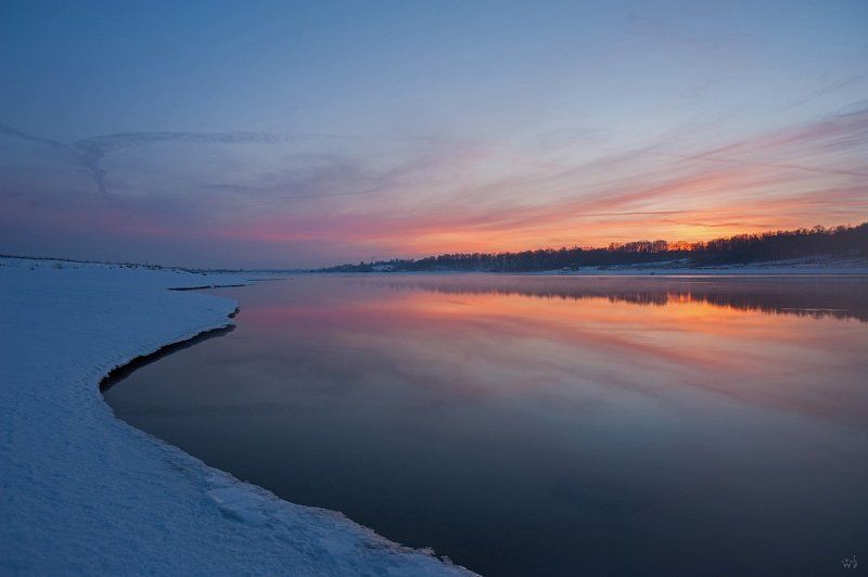 волга, река, весна, вода, закат Итильphoto preview