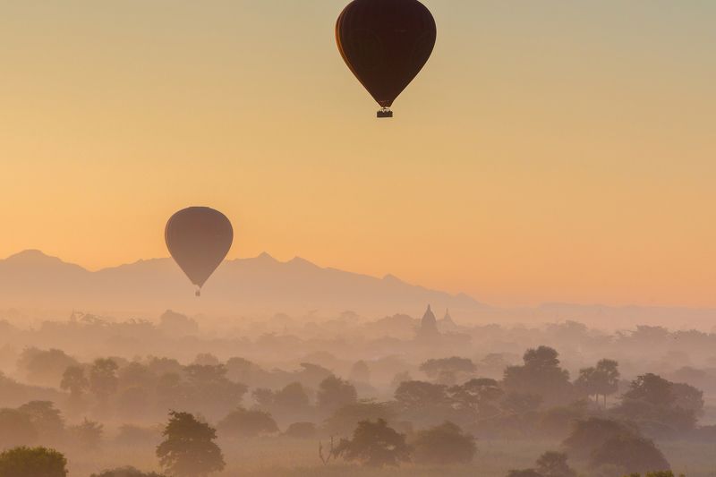 Паган, Баган, Мьянма, Бирма, воздушный шар, пагода, Myanmar, Bagan, balloons, Burma, Pagodas, Таинственный Баганphoto preview