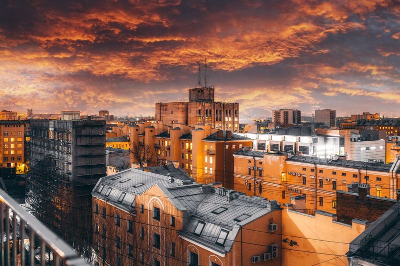 питер, двор, небо, спб. NoManSkyphoto preview