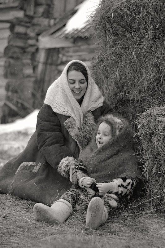 деревня, зима, сено ***photo preview