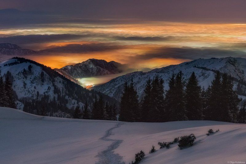 ночь, горы, облака, бутаковское ущелье Ночь в Бутаковском ущельеphoto preview