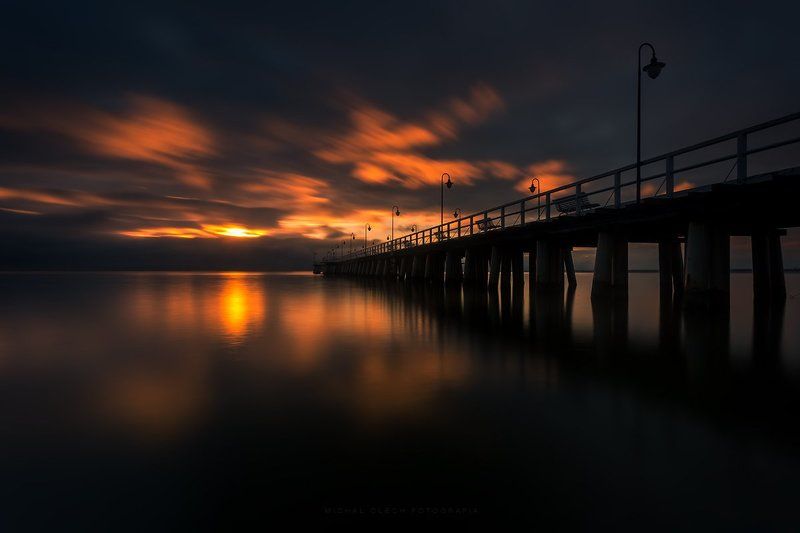 baltic sea, poland, sea, seascape, gdynia, pier, orlowo, польша, гдиня, балтийское море Baltic dawnphoto preview