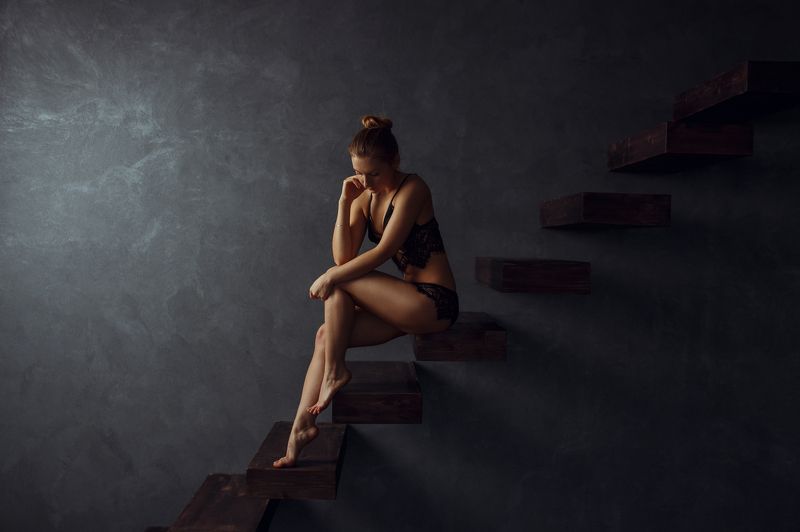 девушка, портрет, белье,  ...photo preview