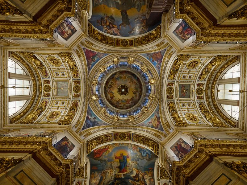 Санкт-Петербург, Питер, город, архитектура, храм, история, красота,  Купол Исаакиевского Собораphoto preview