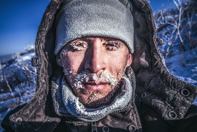 Холод, Мороз, Зима, Лицо, Лёд, Снег, Приморье, Приморский край Замёрзшийphoto preview
