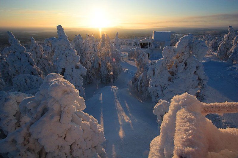 финляндия, вуокатти, горные, лыжи Вуокатти утроphoto preview