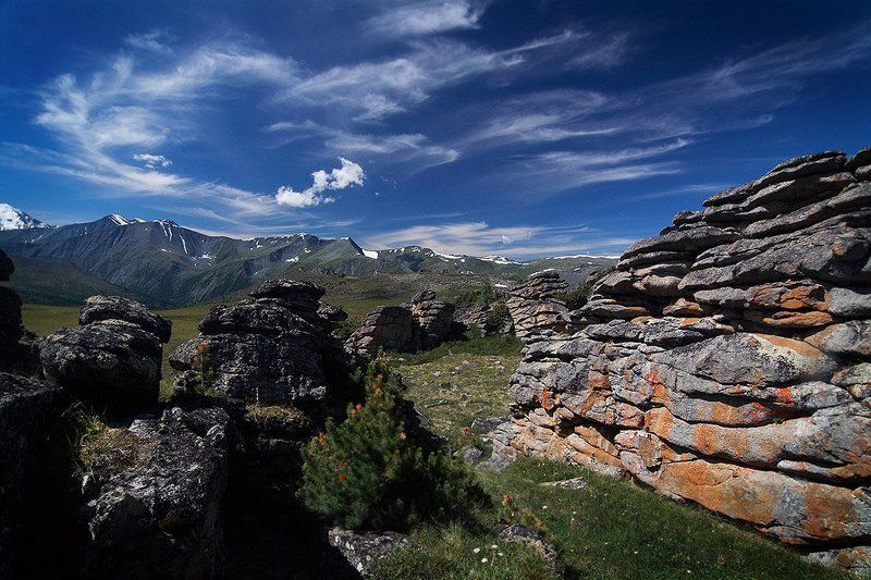 небо, горы, сланцы, алтай Движение вечностиphoto preview