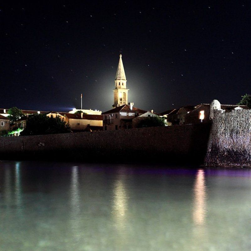crna gora, budva Night Budva фото превью