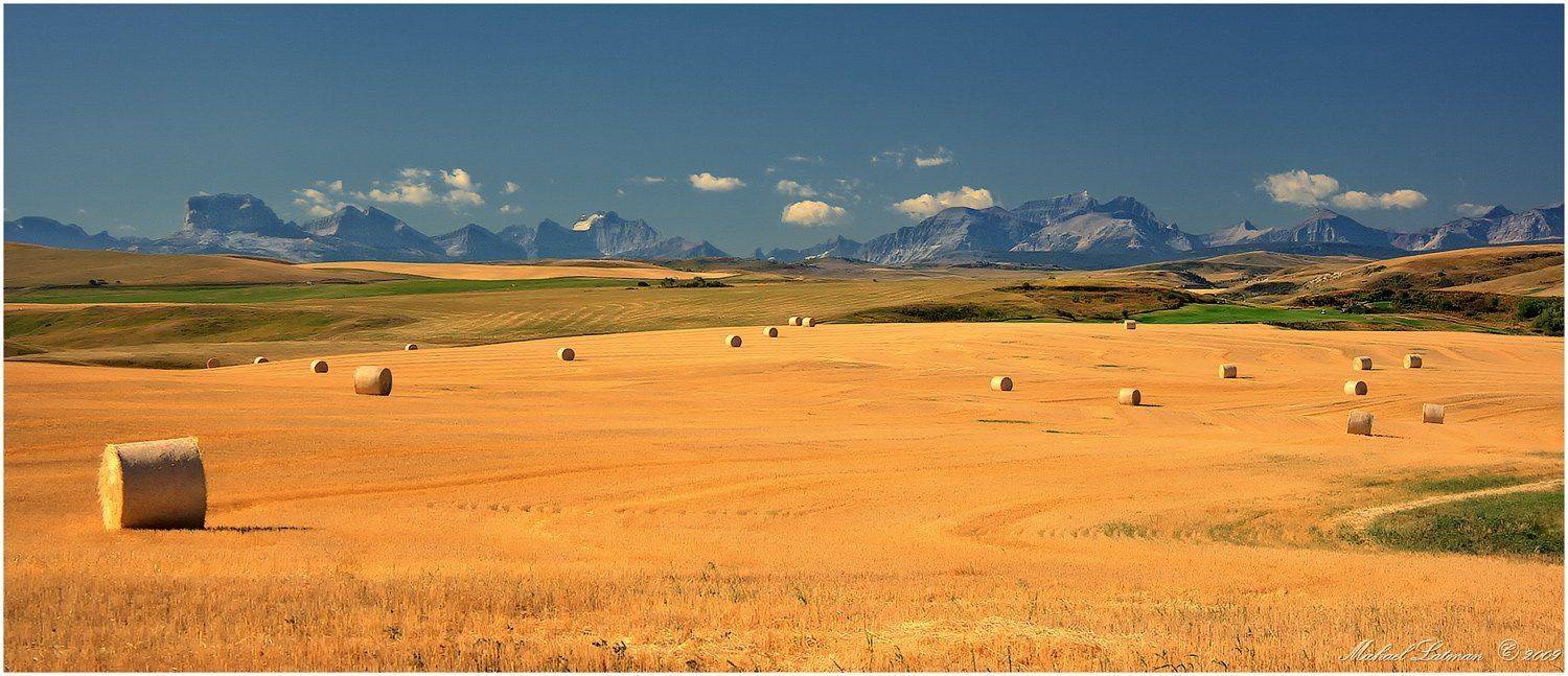 Сентябрь с видом на Монтану.... Автор: Michael Latman fields, mpountains, september, Michael Latman