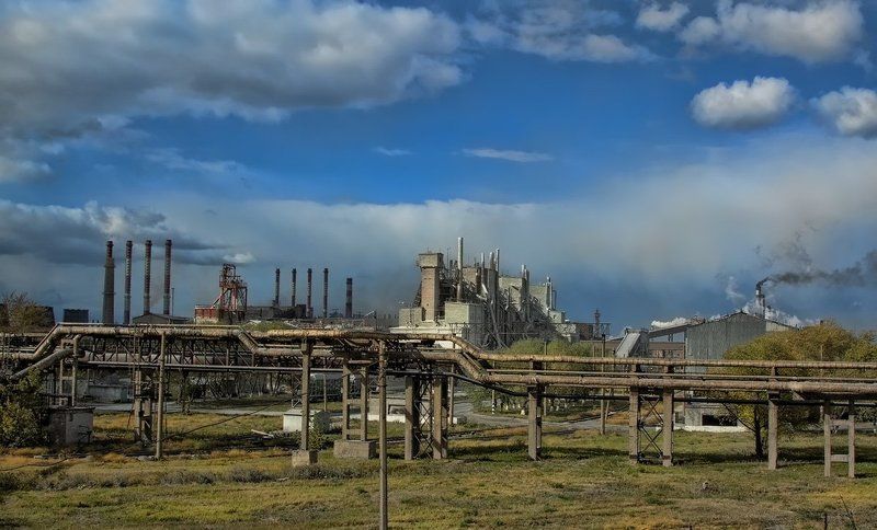 завод, дым, трубы Город мой индустриальныйphoto preview