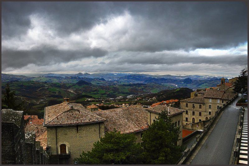 гроза, облака, панорама, италия, гора, простор, море Гроза уходила. Продолжение...photo preview