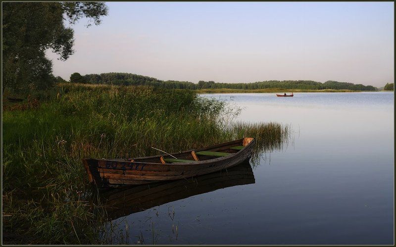 утро, озеро, лодка, камыши, белорусь, браслав, слободка, рыбаки, берег Не спи, рыбак - проспишь путину!photo preview