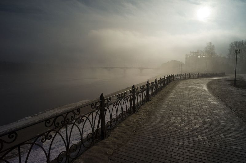 пейзаж туман весна любовь photo preview