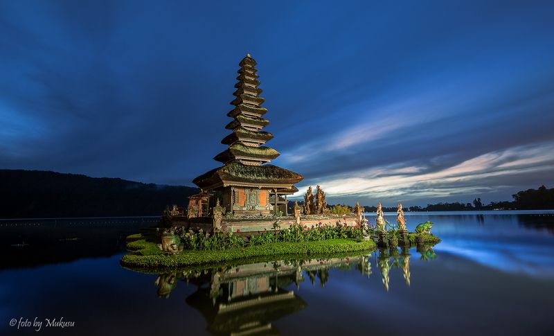 пейзаж, путешествия, бали,Индонезия, рассвет, travel, landscape храм Pura Penataranphoto preview