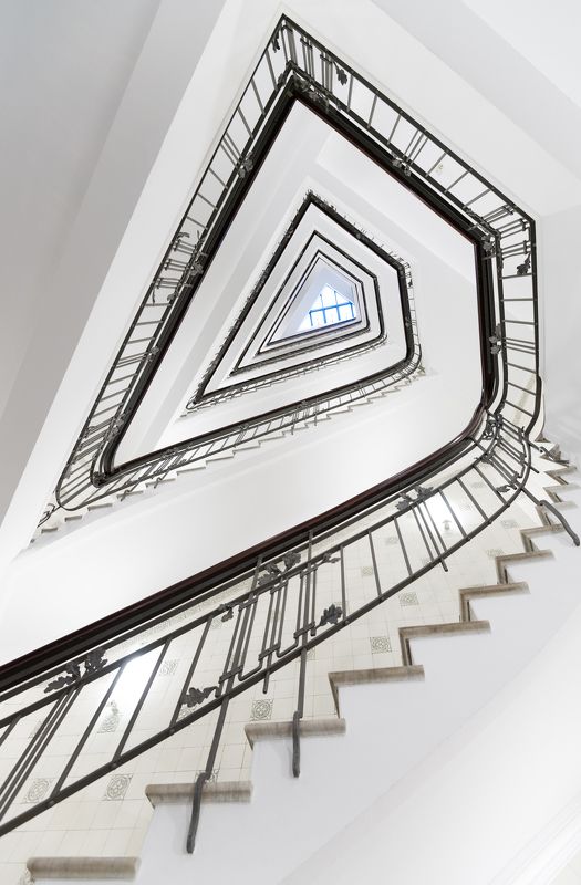 Hamburg, Germany, architecture, stairs, entrance, city, evening,  Evening walk in Hamburgphoto preview