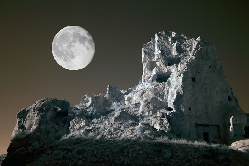 каппадокия,пейзаж,луна,путешествие,moon,cappadocia,landscape,travel,ir,infrared,инфракрасный,фильтр, Каппадокия. Луна.photo preview