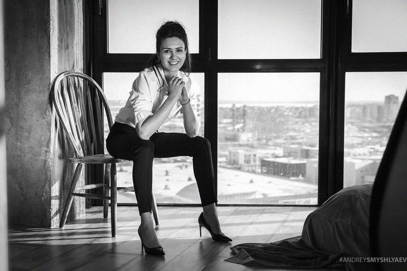 девушка, портрет, смышляев, дневной свет, черно- белое, girl, bw. daylight, blackandwite, smyshlyaev Girl BWphoto preview