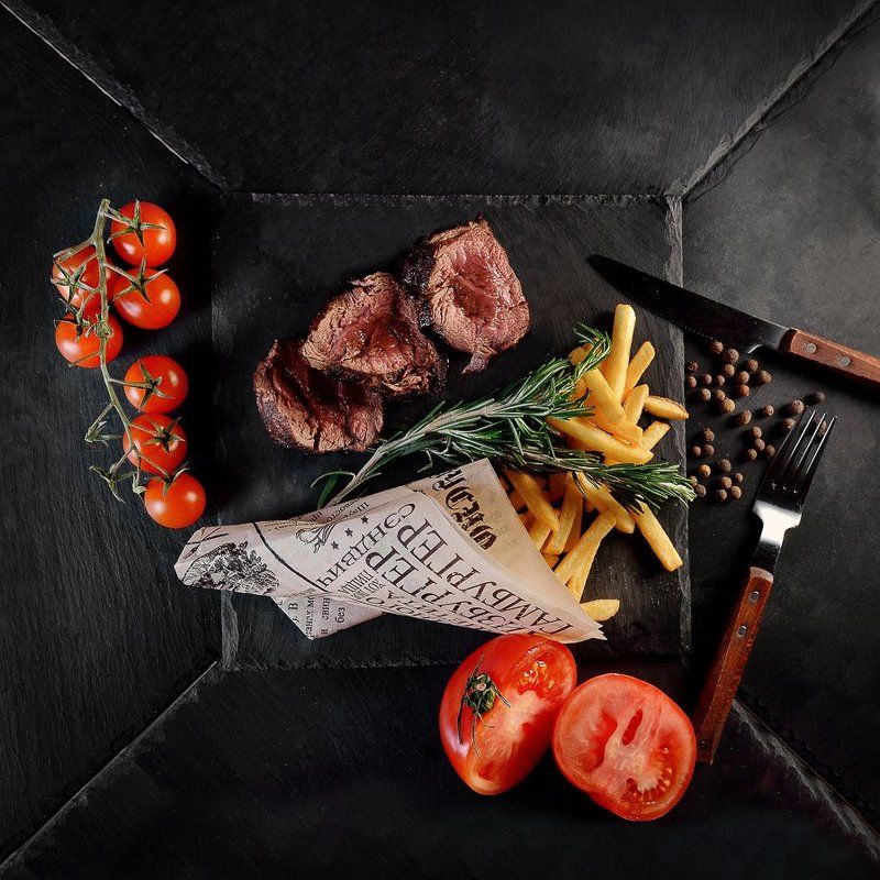 nikon, еда, мясо, томат, картошка, ужин Мясоphoto preview