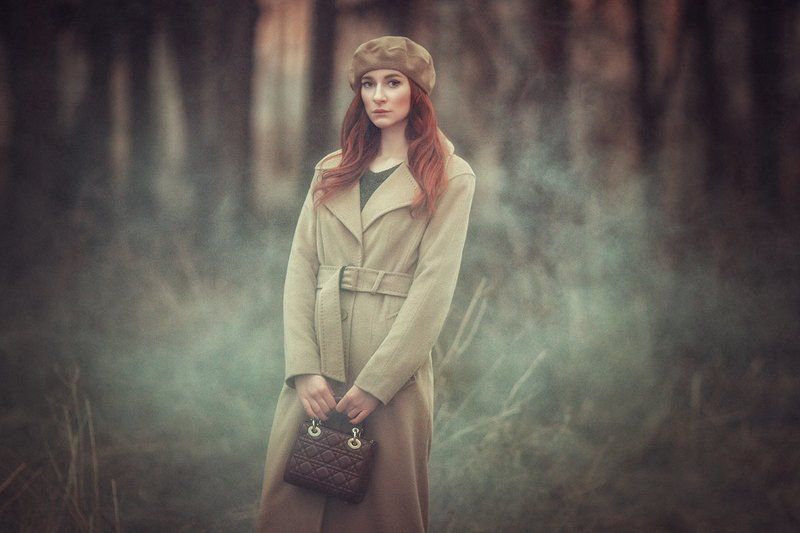 портрет, модель, весна, красный, природа, прическа, фотография, liliyanazarova Ekaterina | Liliya Nazarovaphoto preview