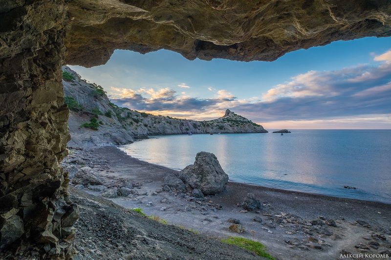 крым, россия, новый свет, судак, черное море, пейзаж, природа, рассвет, море, пляж, crimea, russia, novyi svet, sudak, black sea, landscape, nature, dawn, sea, beach Царский пляжphoto preview