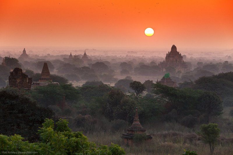 баган, мьянма, бирма, древнийгород, пагоды, храмы, буддизм, burma, myanmar, bagan, pagan, temples, temple, pagoda, sunset, oldcity, рассвет Morning in Baganphoto preview