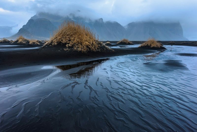 исландия Дождливый Stokksnesphoto preview