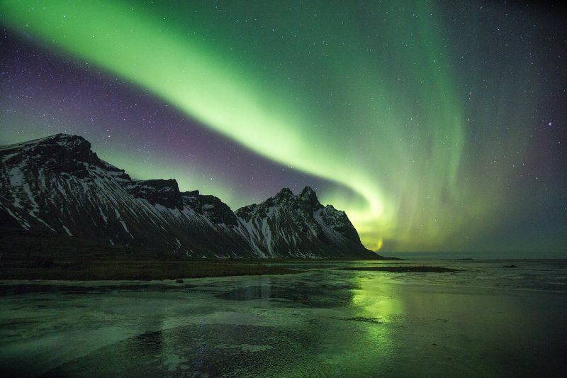северное сияние, aurora borealis ,исландия , stokksnes , ледовая лагуна Мечты сбываются , трофей моей первой охоты)))photo preview