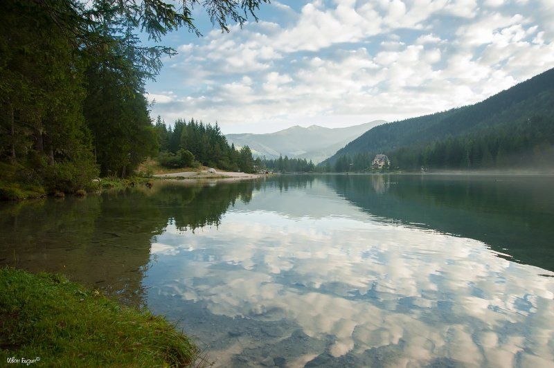 toblacher see, озеро, утро, лето, италия, тироль Toblacher Seephoto preview