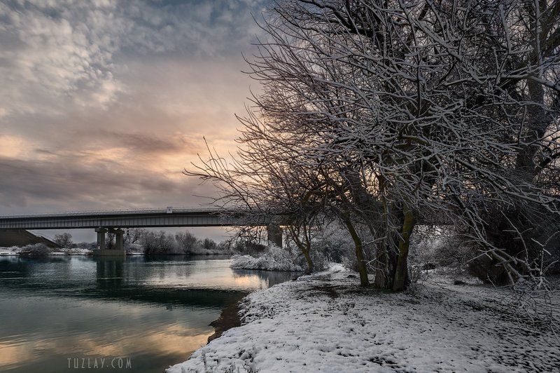 река кубань, кубань, речной пейзаж, январское утро, снег Однажды перед старым Новым годом на Кубани...photo preview