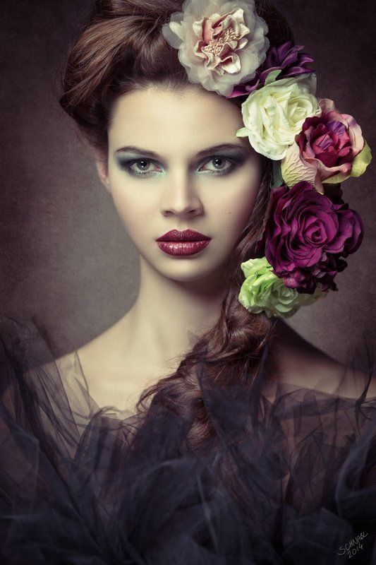 portrait, flowers, woman Alexandraphoto preview