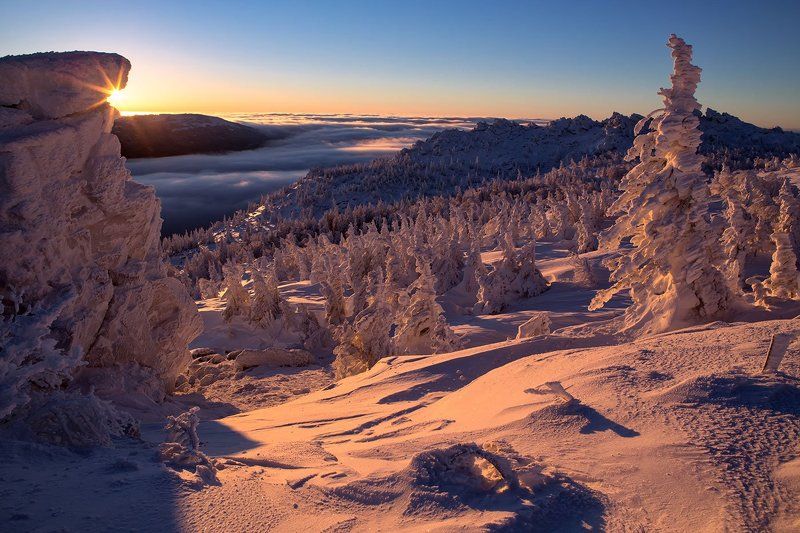 южный урал, таганай, зима Охота за светомphoto preview