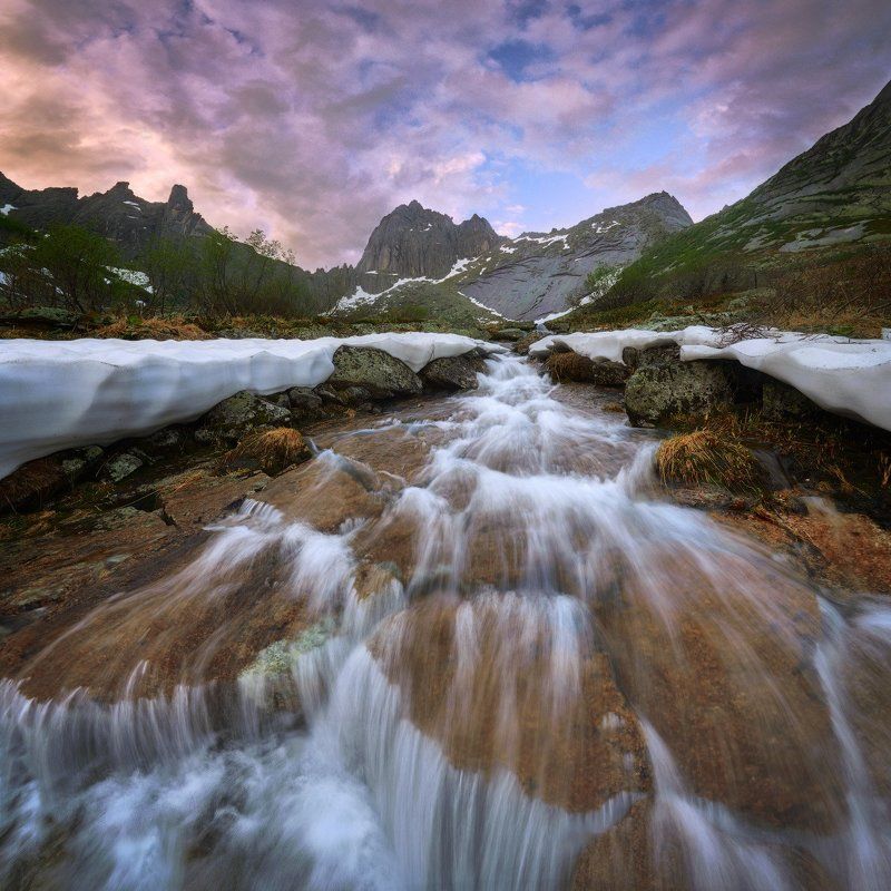 красноярский край, западные саяны, национальный парк  ергаки, озеро, рассвет, перевал птица, покой, природа, ручей. \